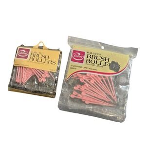 Vintage Goody Ball Tip Brush Rollers Set 14 Small 12 Large Plus Roller Pins